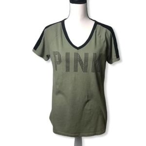 Victoria's Secret PINK short sleeve logo t…